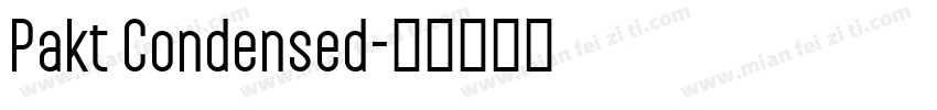 Pakt Condensed字体转换